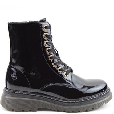 HEAVENLY FEET WOMENS ANKLE BOOT - BLACK PATENT